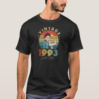 Kvinnors Vintage 1993 30 år gamla 30års födelsedag T Shirt