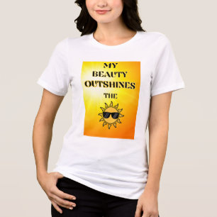 KVINNORS VITA MOTIVATIONSGRAFIK ÖVERSKÄNAR SOLEN T SHIRT
