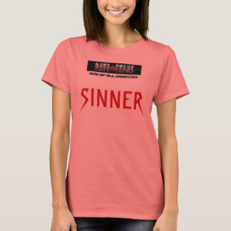 KVINNORS VITE/BLACK RINGER T-SHIRT SINNER