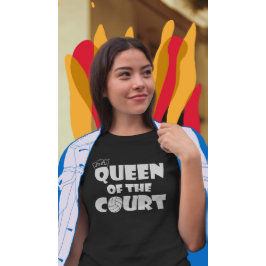 Kvinnors volleyball Queen of the Court Cute T-Shir T Shirt