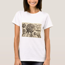 Kvinnors Wenceslas Hollar Peony T-Shirt