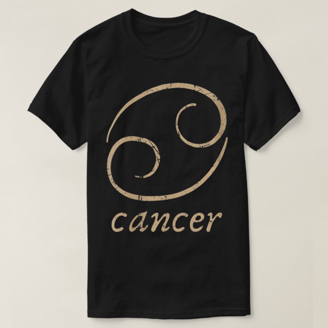 Kvinnors zodiaksignatur Minimalistisk design Cance T Shirt (Design framsida)