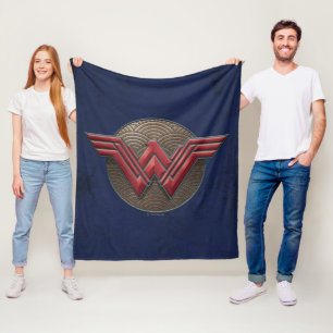 kvinnosymbol över koncentriska cirklar fleecefilt