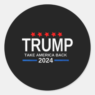 Kvinnotrast 2024 Ta Amerika tillbaka valet R Runt Klistermärke