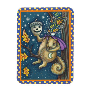 KVIRREL AV SÖMNIG HALOW & ACORN, FUNNY HALLOWEEN MAGNET