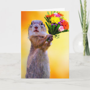 KVIRREL MED FLÖDEN BIRTHDAY GREETARD KORT