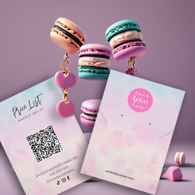 Kvism och demagogi på Visningen Pastellavläsning Visitkort (Business Card
Whimsical and dreamy earring display card in pastel colors #earringdisplaycard #spring)