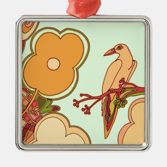Kvismfåglar Julgransprydnad Metall (Framsidan)