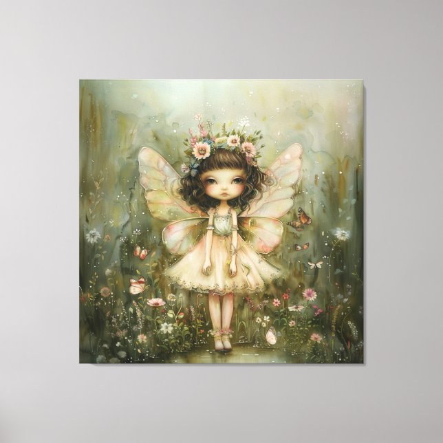 Kvismfisk och vildblommor canvastryck (Framsida)