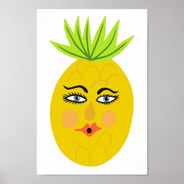 Kvismisk ananas Art Poster (Framsidan)