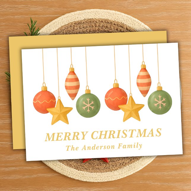 Kvismisk ändring av julprydnader julkort (Skapare uppladdad)