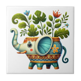 Kvismisk djurplanterare kakelplatta