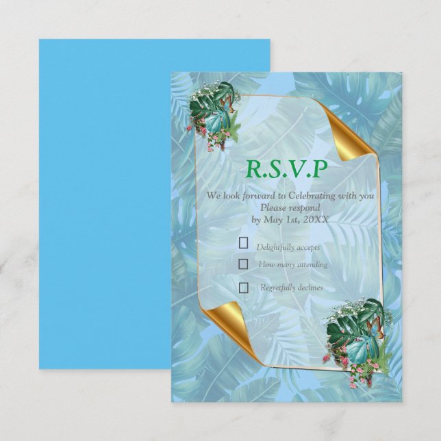 Kvismisk Fantasyvärld med en tropisk smak OSA Kort (Fram/baksida)