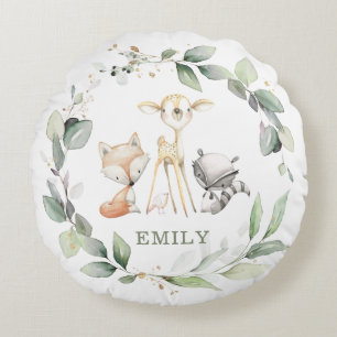 Kvismisk kute Woodland Animals Greenery Wandey Rund Kudde