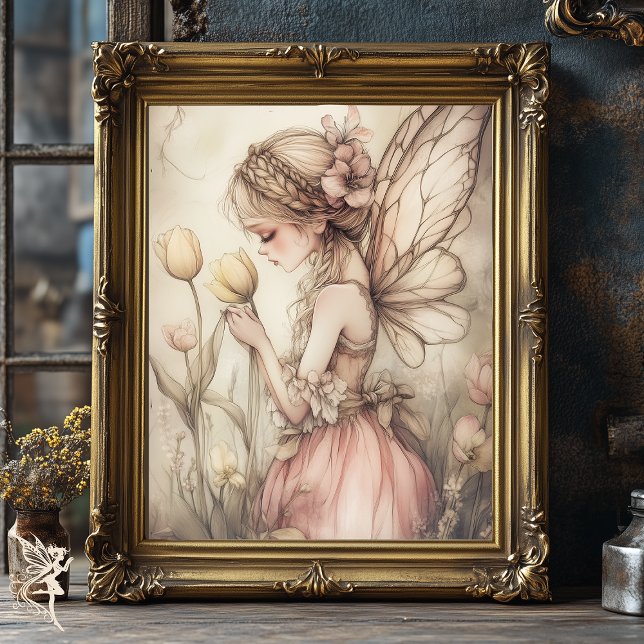 Kvismisk romersk mjölk i Fält av Flowers Art Poster (Skapare uppladdad)