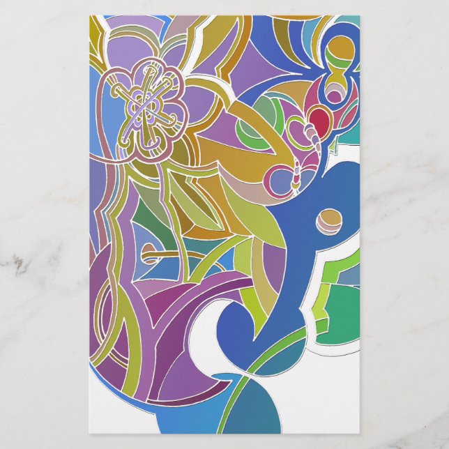 Kvismisk teckning brevpapper (Framsida)