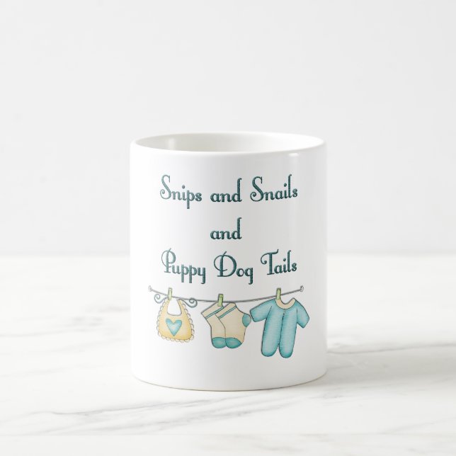 Kvismliknande arter samt Snigel och marionett Hund Kaffemugg (Center)