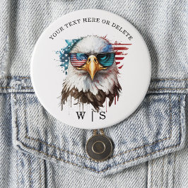 Kvitihådd örn modern & unik USA nationell symbol Knapp