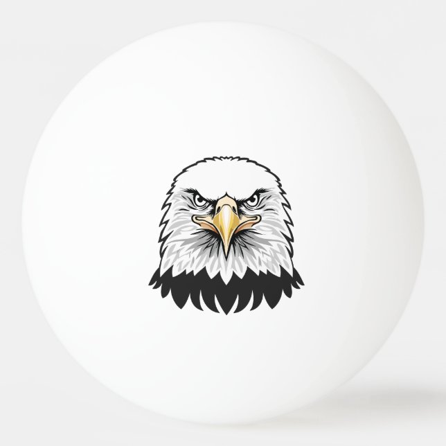Kvitihuvad havsörn huvud pingisboll (Framsidan)