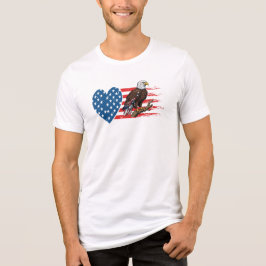 Kvitörn, amerikansk flagga hjärta t shirt