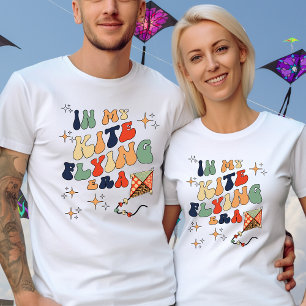 Kvitta Kite-Anpassningsbar Text på baksidan T Shirt