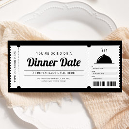 Kvitto för restaurangmiddag datum reservasjon på k inbjudningar