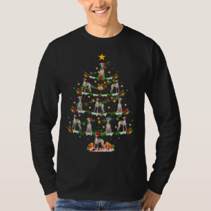 Kvittot Hund älskare Julafton Lighting Whistring-j T Shirt