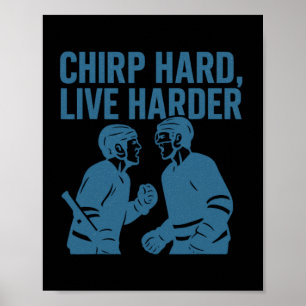 Kvittra hårt Lev hårdare Hockey Trash Talk Citat Poster