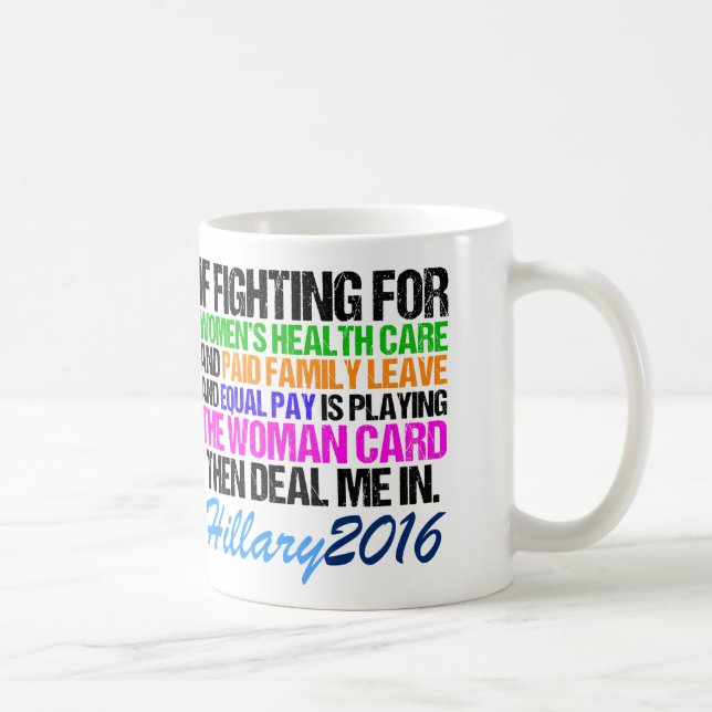 Kvomankort Pro Hillary Quote Kaffemugg (Höger)