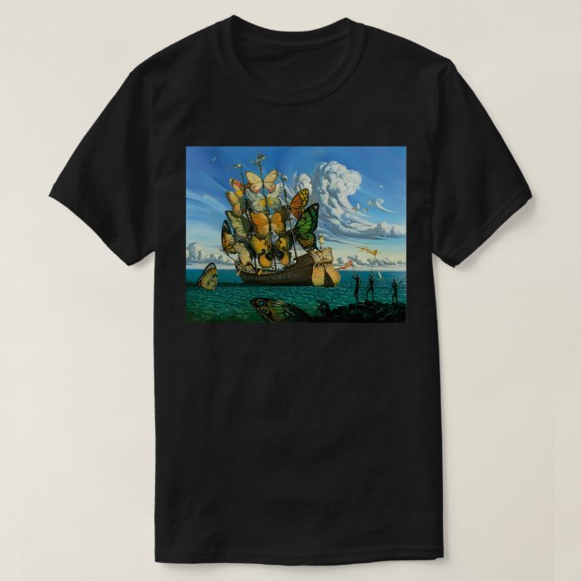 KvotAvgång från Winged Shipquot av Vladamir Kush T Shirt (Design framsida)