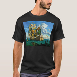 KvotAvgång från Winged Shipquot av Vladamir Kush T Shirt