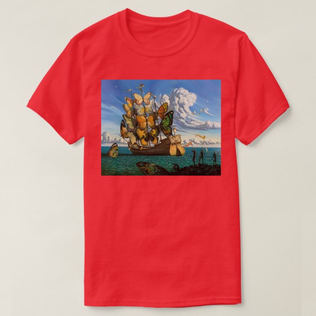 KvotAvgång från Winged Shipquot av Vladamir Kush T Shirt (Design framsida)