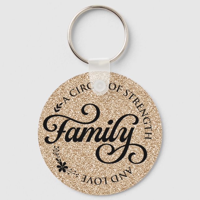 Kvoten för den inspirerande familjen nyckelring (Framsida)