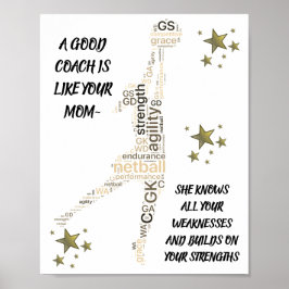 Kvoten för inspirationerande Netball-coach Poster