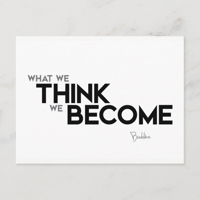 KVOTER: Buddha: Mind är allt Vykort (Framsida)