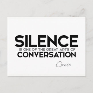 KVOTER: Cicero: Tyst, konversation Vykort