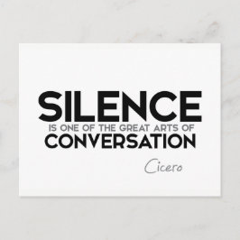 KVOTER: Cicero: Tyst, konversation Vykort