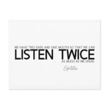 KVOTER: Epictetus: Lyssna två gånger