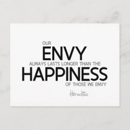 KVOTER: Heraclitus: Avund varar alltid längre Vykort