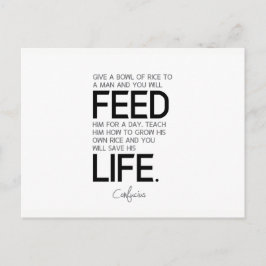 KVOTER: Konfucius: ris, växande ris Vykort