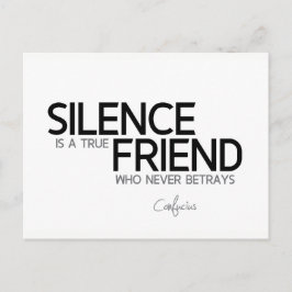 KVOTER: Konfucius: Tyst, sann vän Vykort