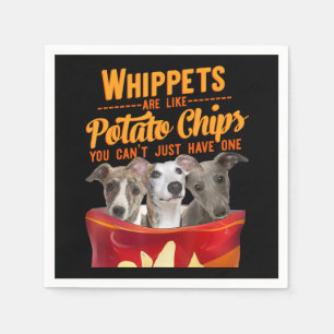 Kvoter och potatis Chip Rolig hund Mamma Pappa Pappersservett