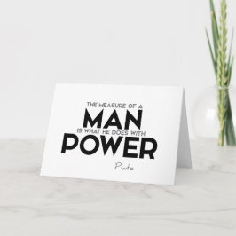 KVOTER: Platon: Mät en man, makt Kort