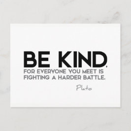 KVOTER: Platon: Var snäll Vykort