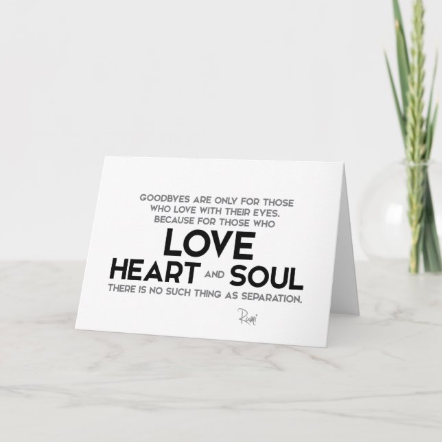 KVOTER: Rumi: Goodbyes, separation Kort (Framsida)