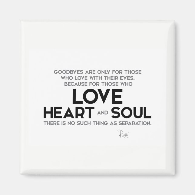 KVOTER: Rumi: Goodbyes, separation Magnet (Framsidan)