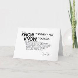 KVOTER: Sol Tzu, känn fienden och dig själv Kort