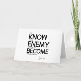 KVOTER: Sol Tzu: Känn till fienden. Kort