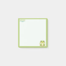 Kwaii stil Groda Pastellgrön Anteckning
