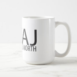 KWAJ som nio grader är norr Kaffemugg